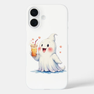 Kawaii Ghost Drink Soda Telefoonhoes iPhone 16 Hoesje