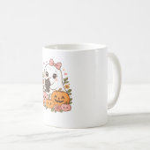 Kawaii Ghost Halloween Black Cat Pumpkin Herfst Sp Koffiemok (Voorkant rechts)