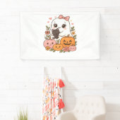 Kawaii Ghost Halloween Black Cat Pumpkin Herfst Sp Spandoek (Insitu)