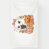 Kawaii Ghost Halloween Black Cat Pumpkin Herfst Sp Spandoek (Verticaal)