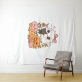Kawaii Ghost Halloween Black Cat Pumpkin Herfst Sp Wandkleed (In Situ (horizontaal))
