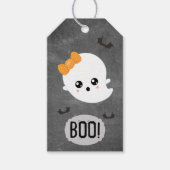 Kawaii Ghost Halloween Cadeaulabel (Voorkant)