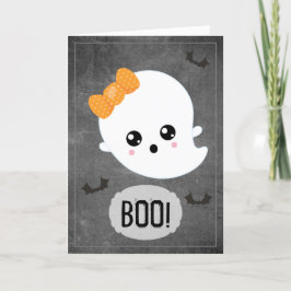 Kawaii Ghost Halloween Feestdagen Kaart