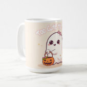 Kawaii Ghost Halloween Gift Koffiemok (Voorkant links)