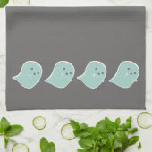 Kawaii Ghost Halloween keukenhanddoek (Gevouwen)