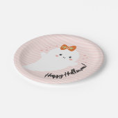 Kawaii Ghost Halloween Papieren Bordje (Gekanteld)