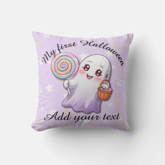 Kawaii Ghost Halloween Pillow Kussen (Voorkant)