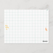 Kawaii Ghost Het lezen van een boek, leuke spookac Briefkaart (Achterkant)