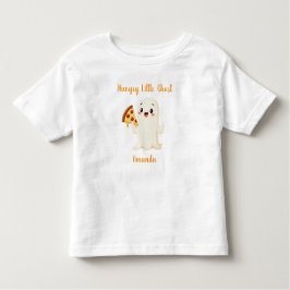 Kawaii Ghost met pizza. Halloween. Gepersonaliseer Kinder Shirts