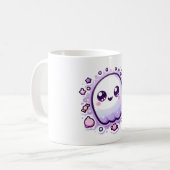 Kawaii Ghost Mok Schattige Pastel Halloween Koffie (Voorkant links)