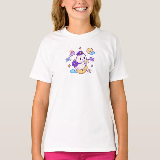 Kawaii Ghost Moon Mail – Halloween Geest met Brief T-shirt