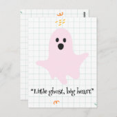 Kawaii Ghost, schattig griezelig Halloween Briefkaart (Voorkant / Achterkant)