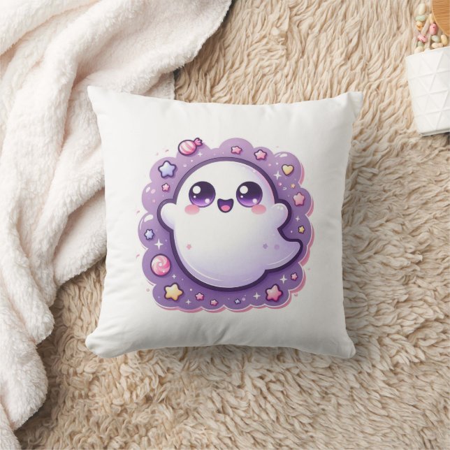 Kawaii Ghost Sierkussen Schattige Pastel Halloween (Deken)