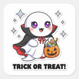 Kawaii Ghost Sticker - Schattigee Halloween Ghost
