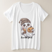 Kawaii Ghost T-Shirt - Gezellig Pet, Boba Tea & Po (Design voorkant)