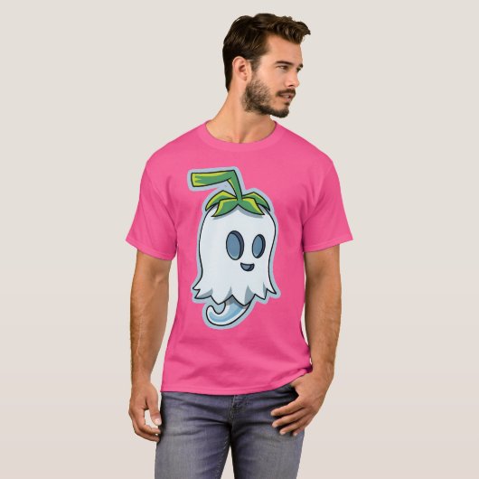 Kawaii Ghost Vegetable T-shirt (Voorkant volledig)