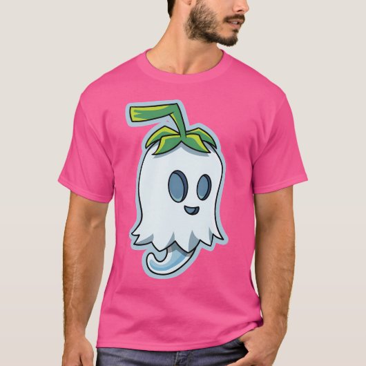 Kawaii Ghost Vegetable T-shirt (Voorkant)