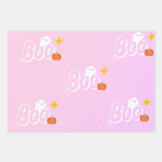 Kawaii ghost wrapping paper (Voorkant 2)