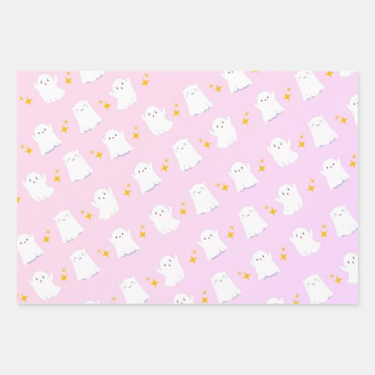 Kawaii ghost wrapping paper (Voorkant)