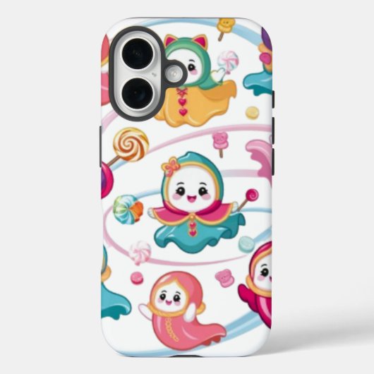 Kawaii ghosts wearing costumes floating around can Case-Mate iPhone case (Achterkant)