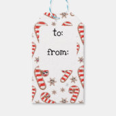 Kawaii Ginger Brood Kerstmis Cadeaulabel (Voorkant)