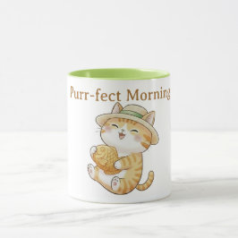 Kawaii Ginger Tabby Kat Taiyaki Koffiekop Mok