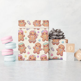 Kawaii Gingerbread Crew2 Cadeaupapier