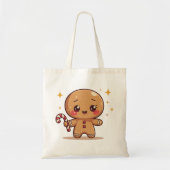 Kawaii Gingerbread Man Cute Christmas Tote Bag (Voorkant)