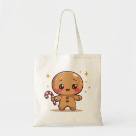 Kawaii Gingerbread Man Cute Christmas Tote Bag