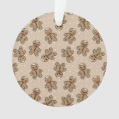 Kawaii Gingerbread Man Pattern Ornament (voorkant)