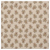 Kawaii Gingerbread Man Pattern Stof (Swatch)
