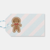 Kawaii Gingerbrood Man Cadeaulabel (Achterkant Horizontaal)