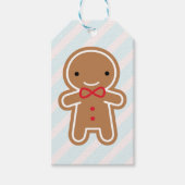 Kawaii Gingerbrood Man Cadeaulabel (Voorkant)