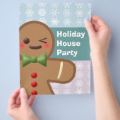 Kawaii Gingerbrood Man & Snowflakes Flyer (Hand)