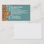 Kawaii Gingerbrood Man & Snowflakes Visitekaartje (Voorkant / Achterkant)