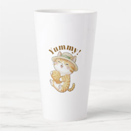 Kawaii Gingercat met Taiyaki Vismokkop Latte Mok