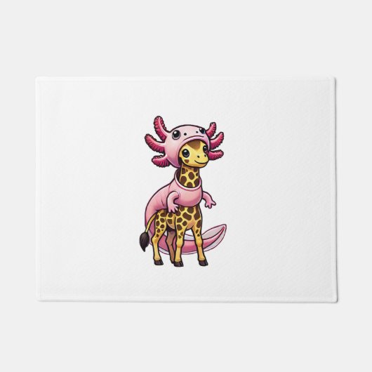 Kawaii Giraffe Axolotl Kostuum Deurmat (Voorkant)