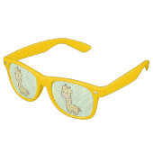 Kawaii Giraffe Retro Zonnebril (Gekanteld)