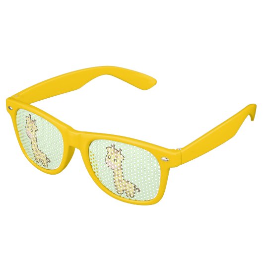 Kawaii Giraffe Retro Zonnebril (Gekanteld)