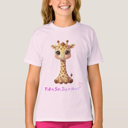 Kawaii giraffe T-shirt – Little Wild One (Voorkant)