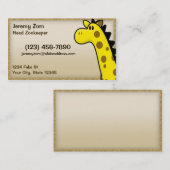Kawaii Giraffe Visitekaartjes (Voorkant / Achterkant)