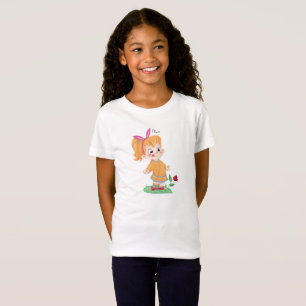 Kawaii Girl Flower "Olivia" Kinder T-shirt