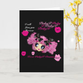 Kawaii girl - gepersonaliseerd kaart (Gele Bloem)