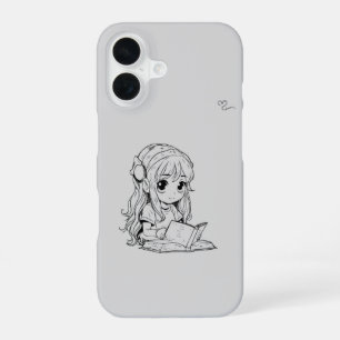 Kawaii Girl iPhone 16 Beschermhoes – Schattige Ani Hoesje