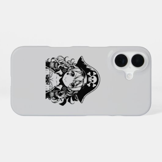 Kawaii Girl iPhone 16 Cover – Sweet and Stylish iPhone 16 Hoesje (Achterkant horizontaal)