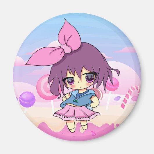 Kawaii girl magnet (Voorkant)