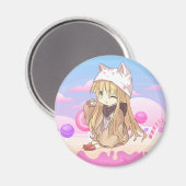 Kawaii girl magnet (Voorkant / Achterkant)