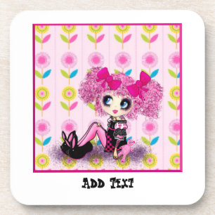 Kawaii Girl Pinky zo zoet Drankjes Onderzetter