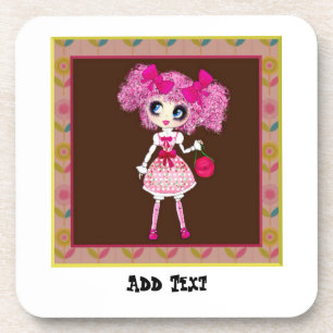 Kawaii Girl Pinky zo zoet Drankjes Onderzetter