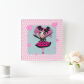 Kawaii Girl PinkyP - eindexamenbalprinses Vierkante Klok (Huis)